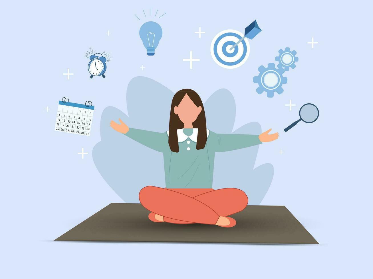 Multitasking or manage project, task or work efficiency, productivity or time management, workload balance or work responsibility concept. vector illustration.