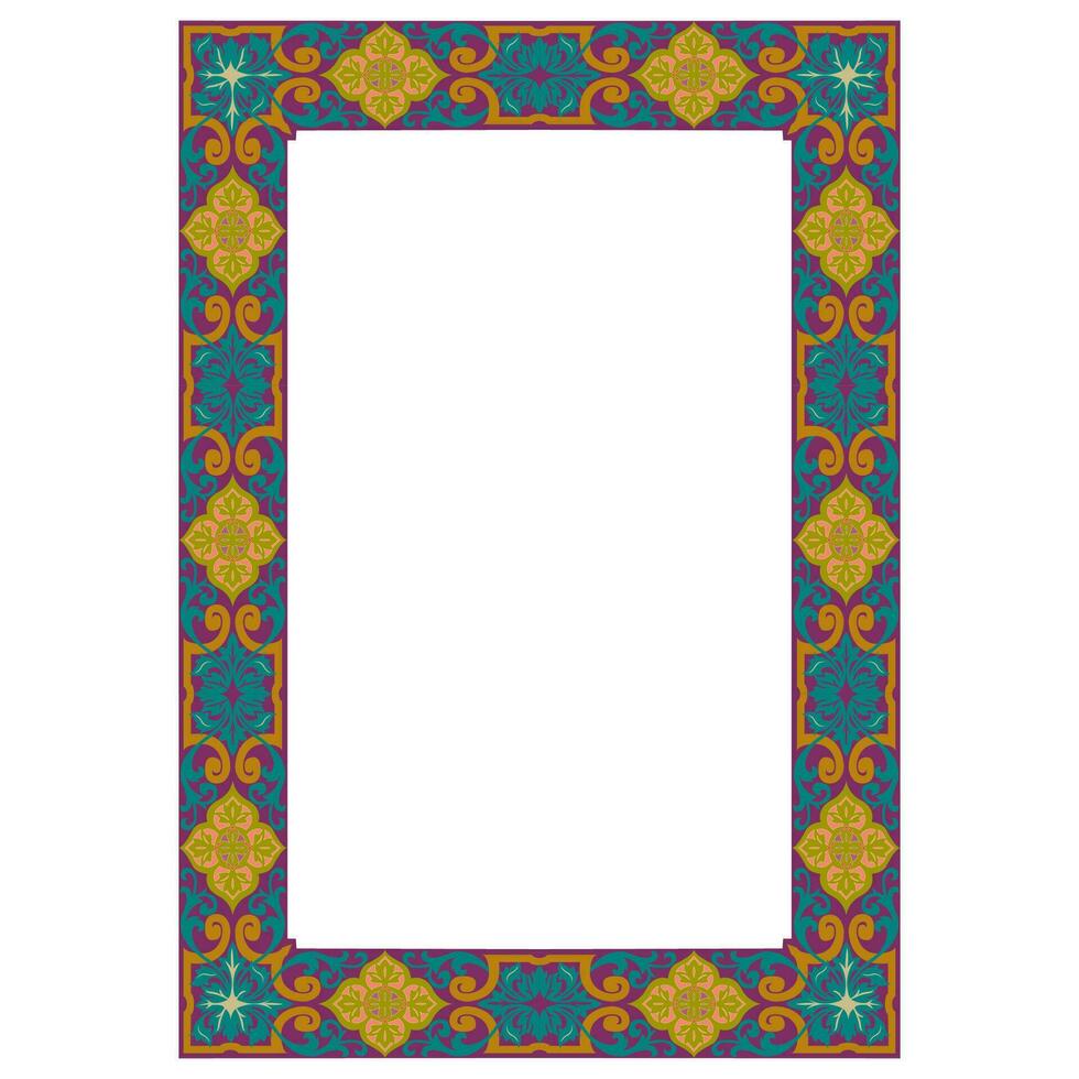 abstract frame design with unique ornament vector