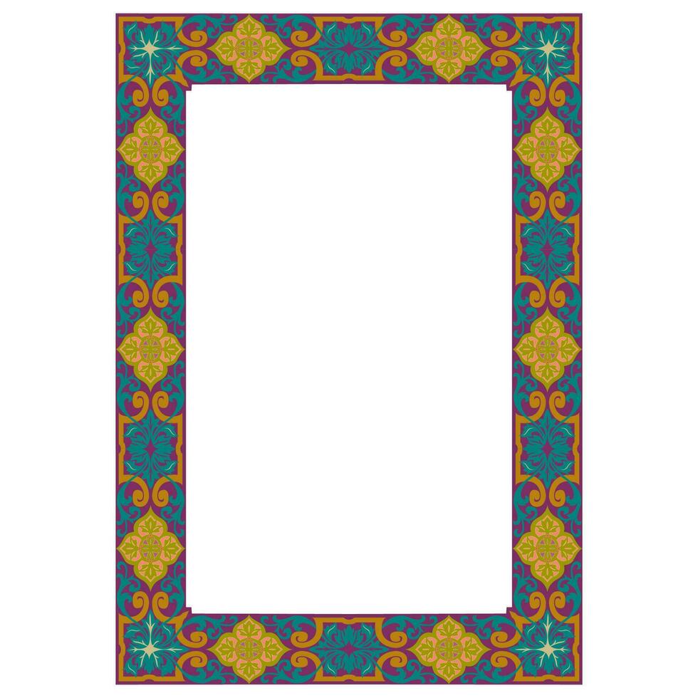 abstract frame design with unique ornament vector