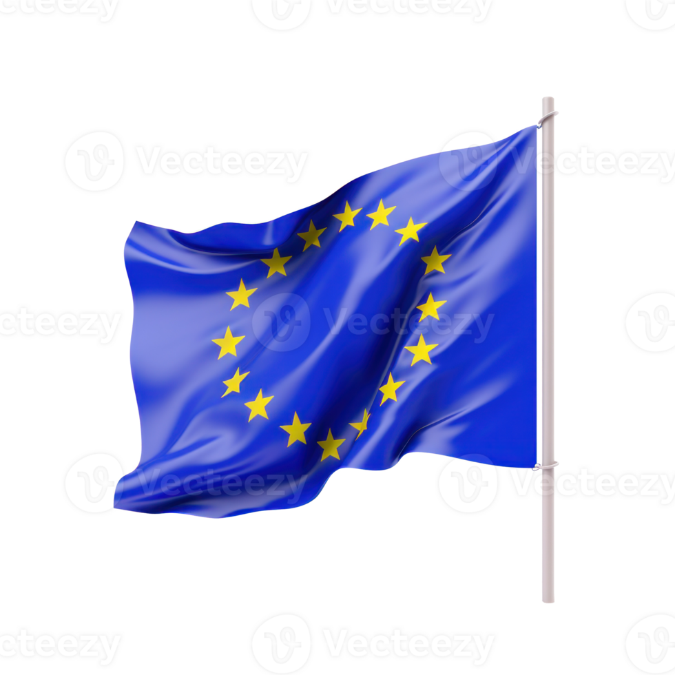 EU flag isolated. Illustration AI Generative png