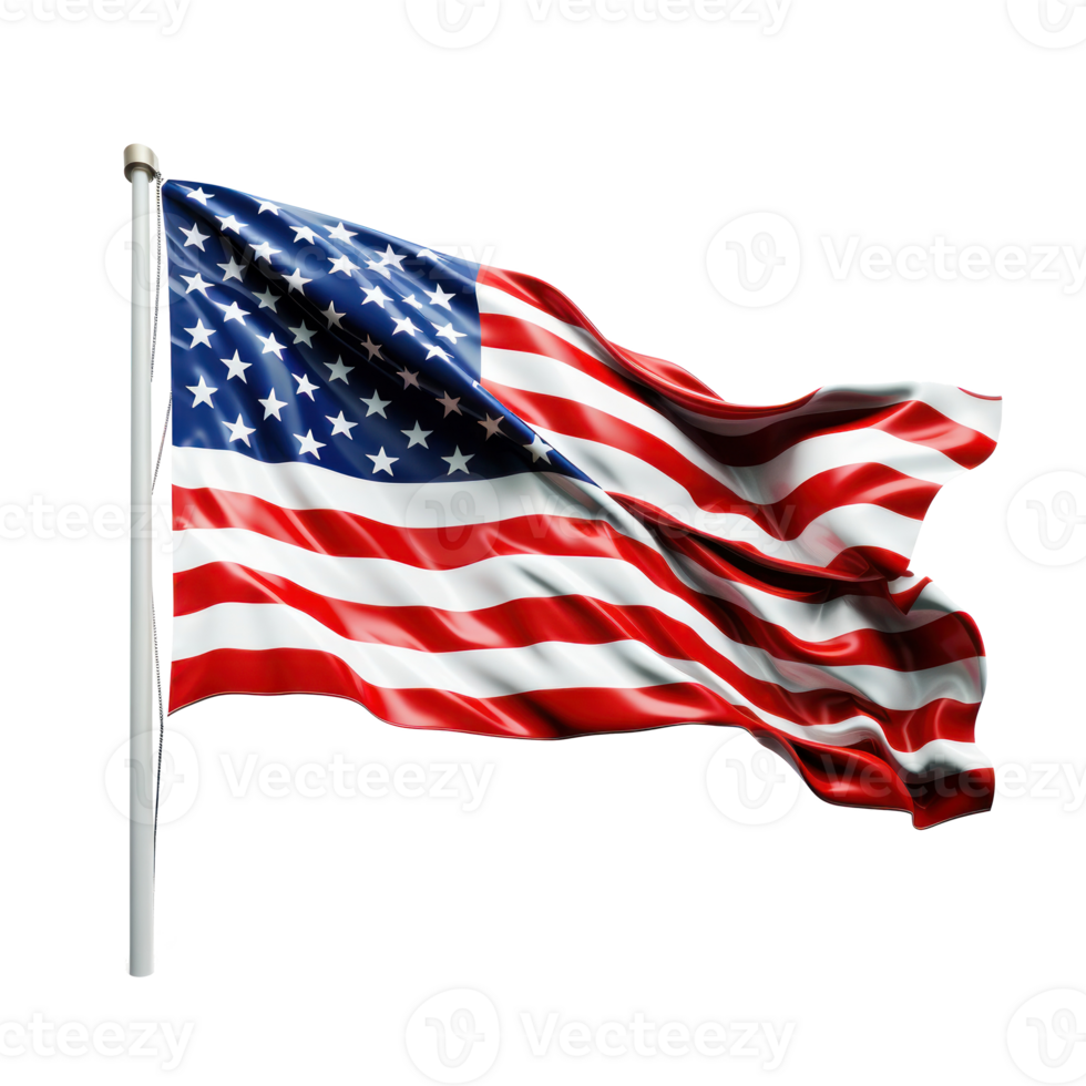 USA flag isolated. Illustration png