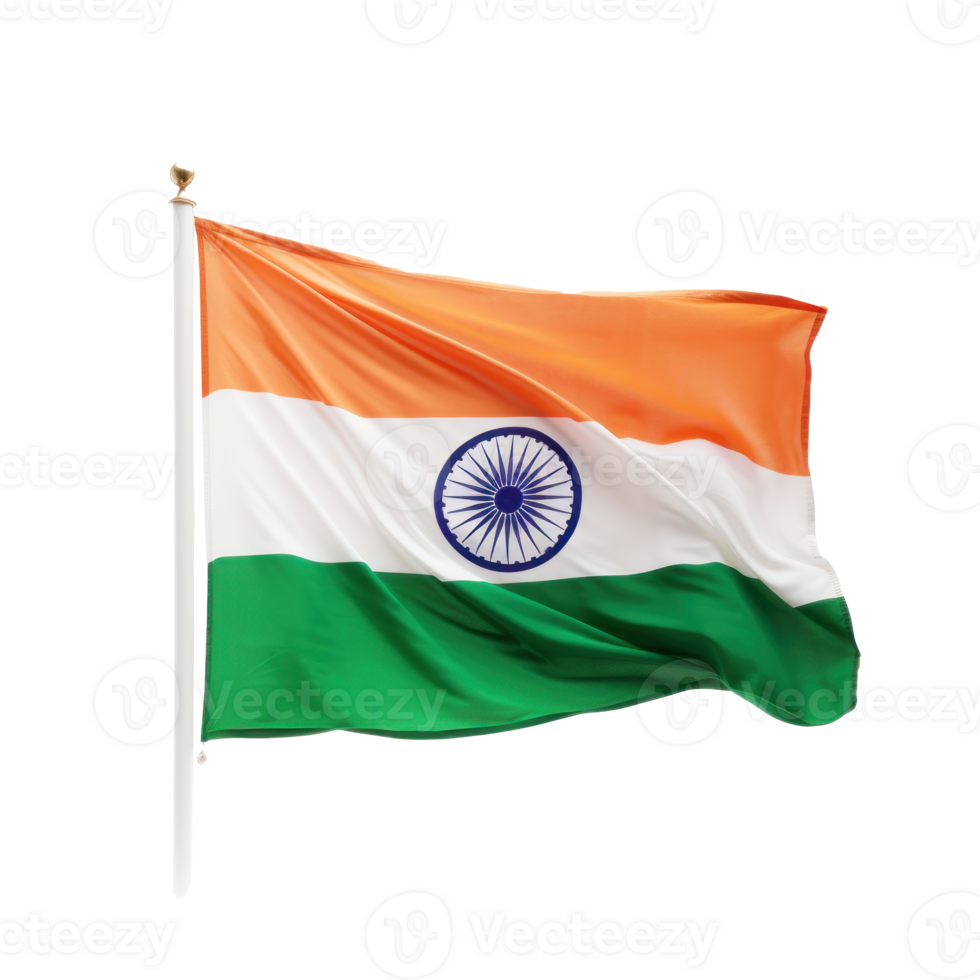 India flag isolated. Illustration png