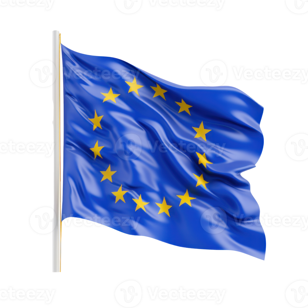 EU flag isolated. Illustration AI Generative png