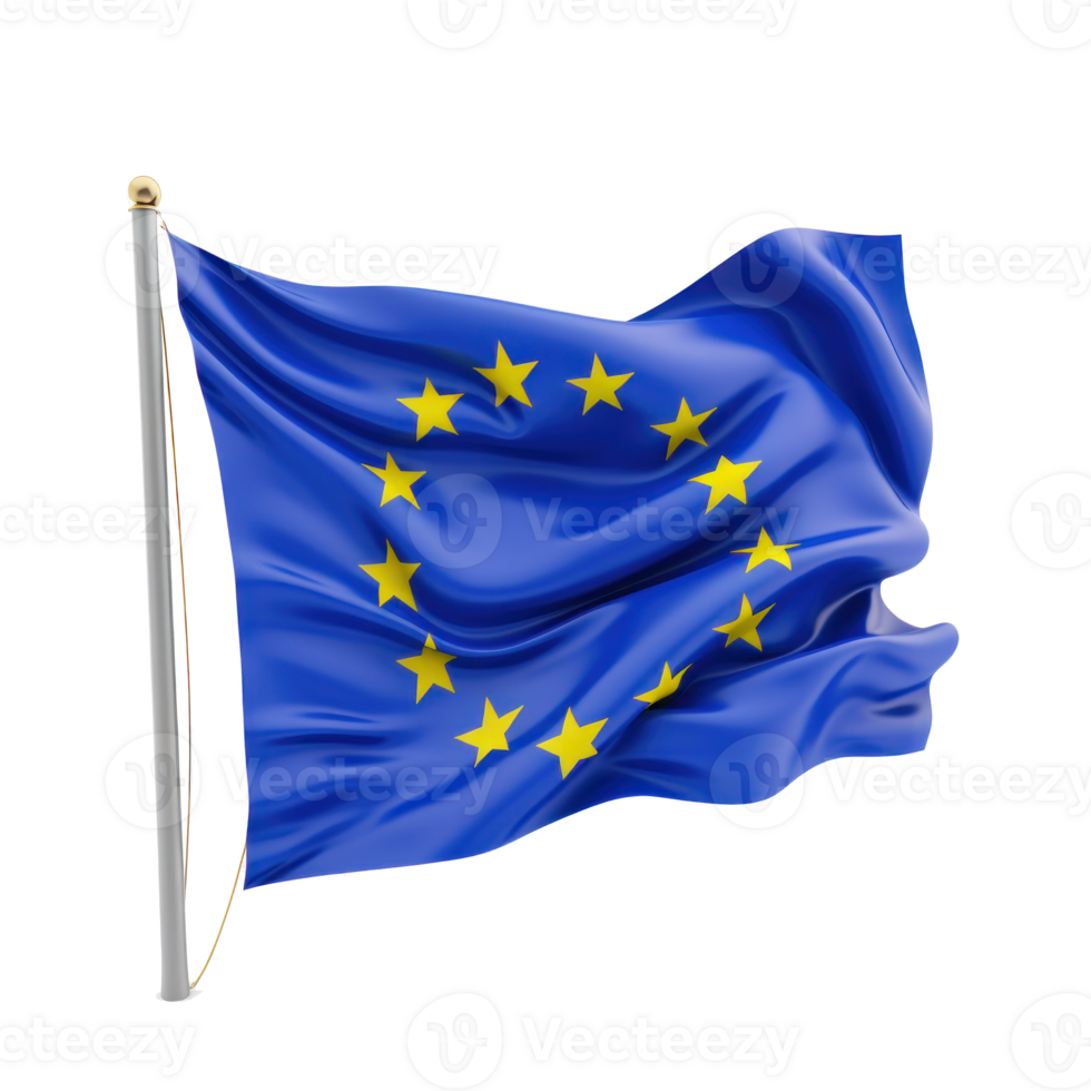 EU vlag geïsoleerd. illustratie ai generatief png