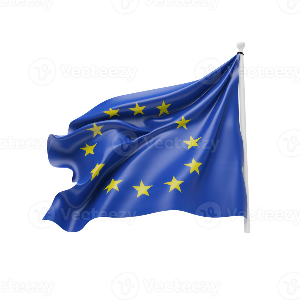 EU flag isolated. Illustration AI Generative png