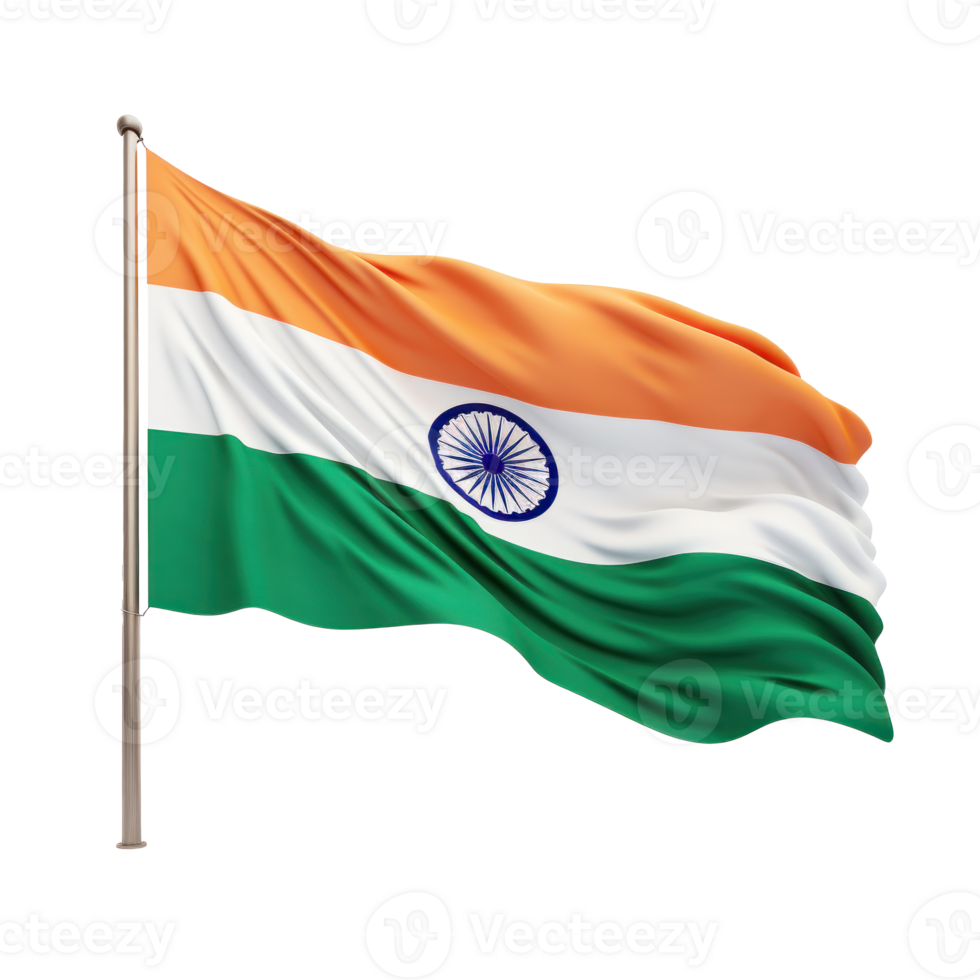 Indien flagga isolerat. illustration ai generativ png