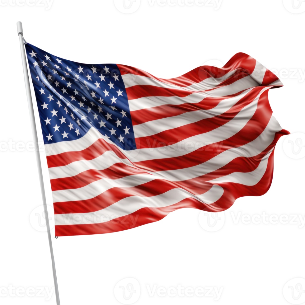 USA flag isolated. Illustration png