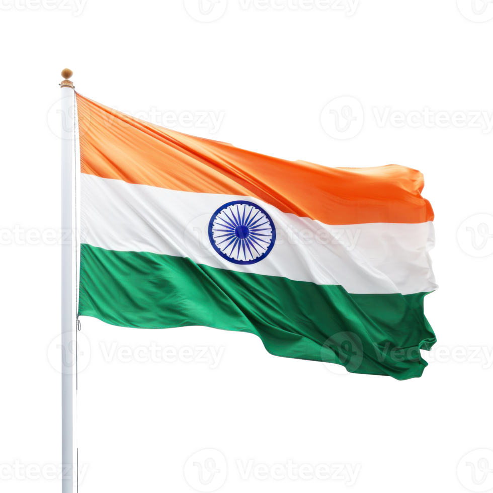 India flag isolated. Illustration png