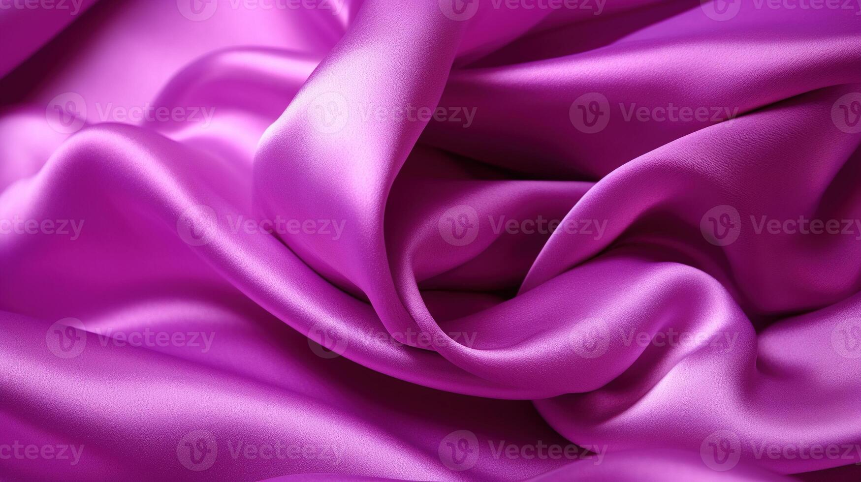 Purple silk background. Texture of crumpled satin fabric color of the year. AI Generated photo