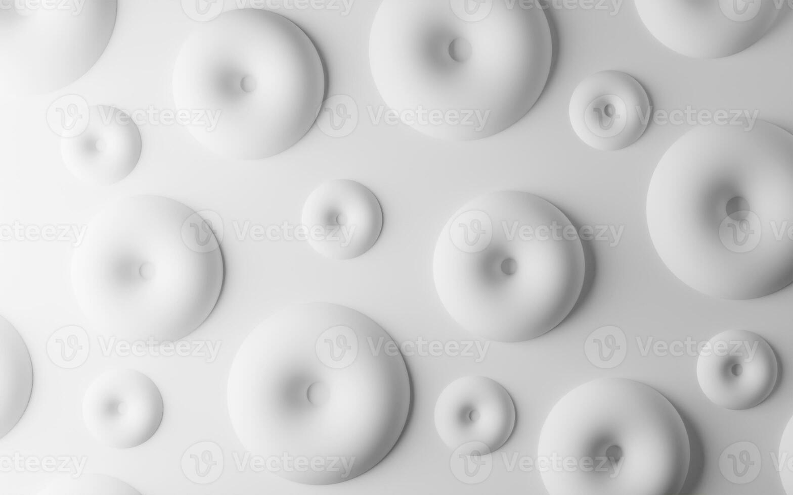 Abstract modern circle with neumorphism white geometric background. 3d rendering. photo