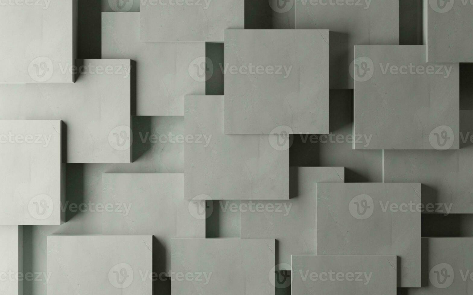 3D rendering of cube concrete abstract background photo