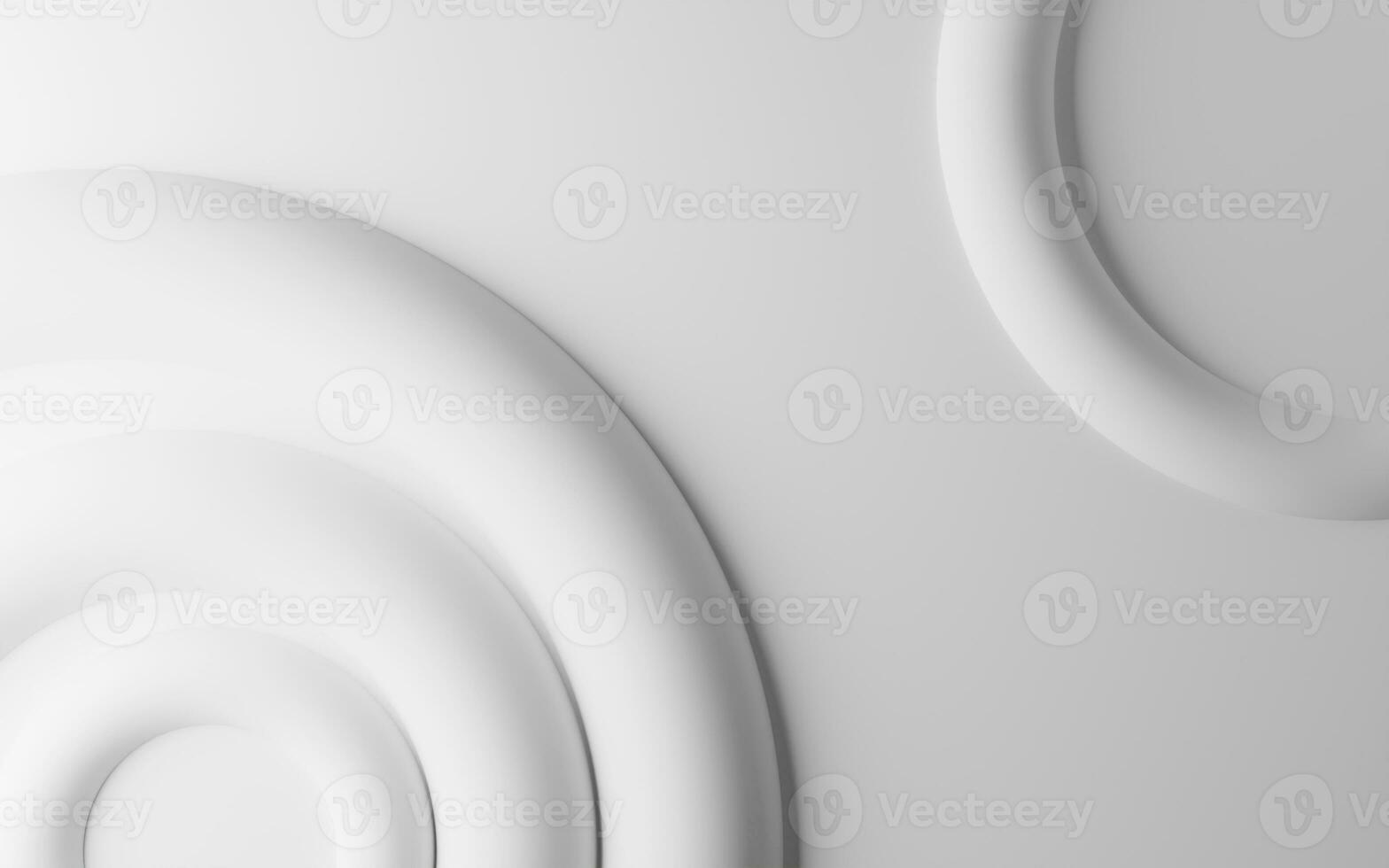Abstract modern circle with neumorphism white geometric background. 3d rendering. photo
