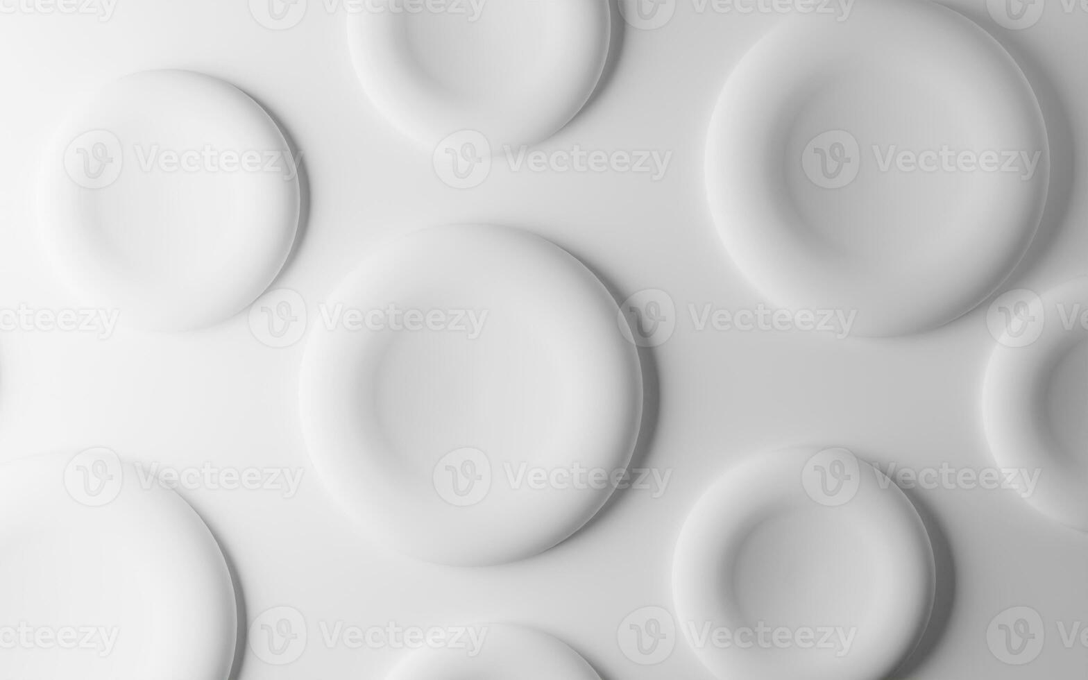 Abstract modern circle with neumorphism white geometric background. 3d rendering. photo