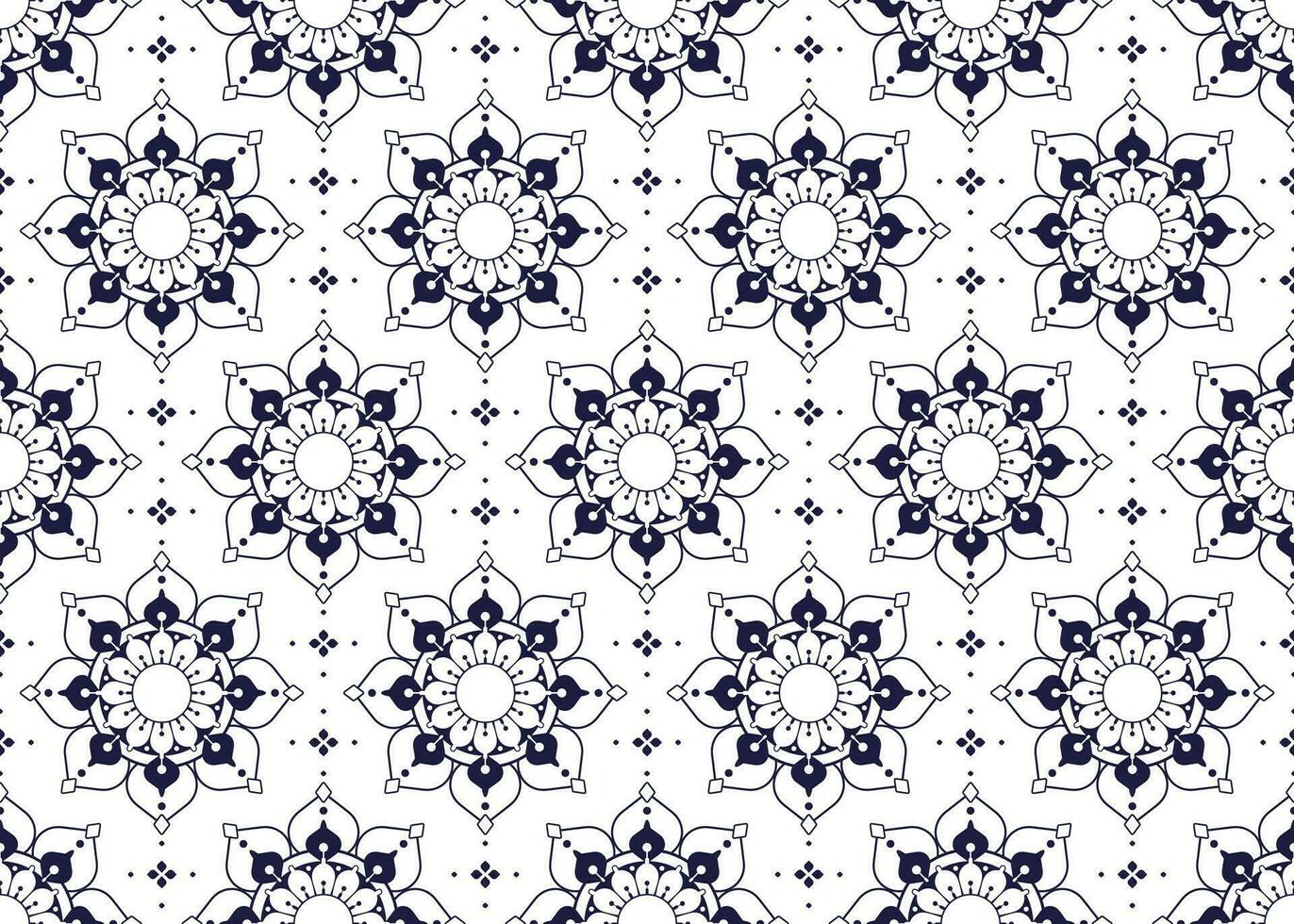 mandala ethnic fabric seamless pattern for cloth carpet wallpaper background wrapping etc. vector