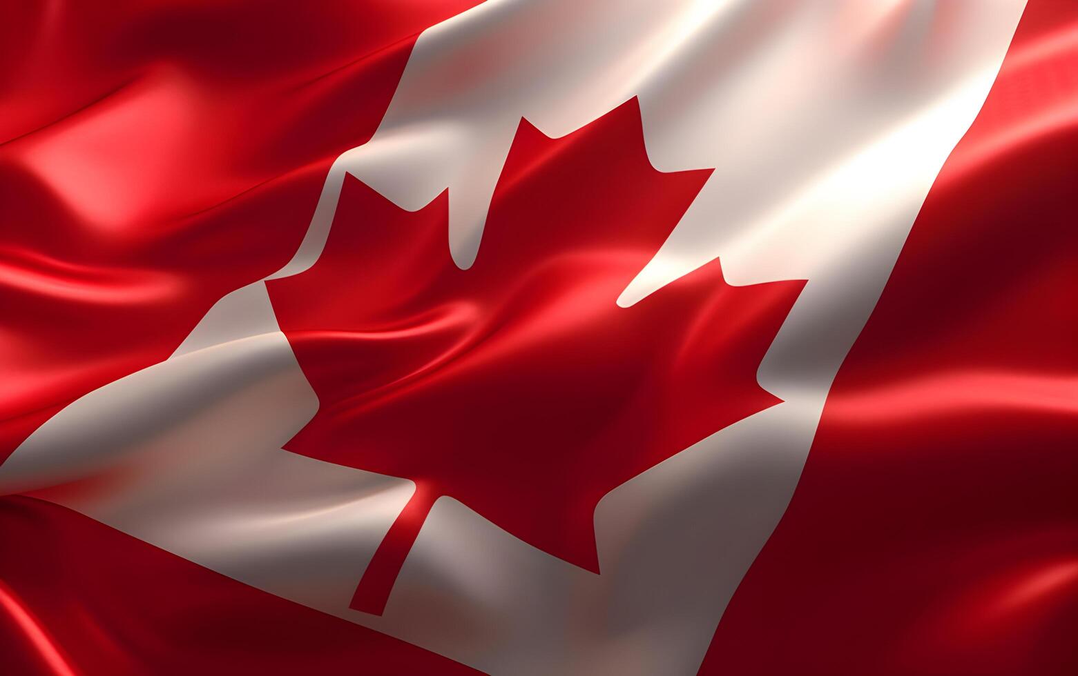 Canada Flag fabric background. Canada Day concept. Generative AI photo