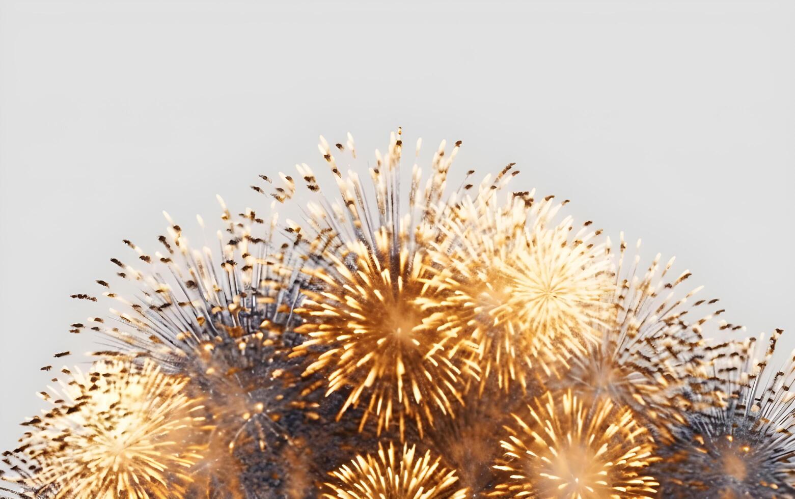Colorful fireworks on the black sky. photo
