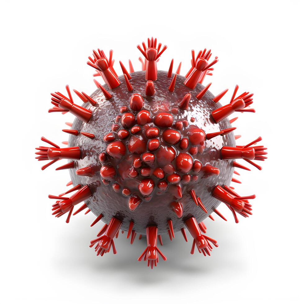 Corona Virus Mutation isolated on white background. . photo