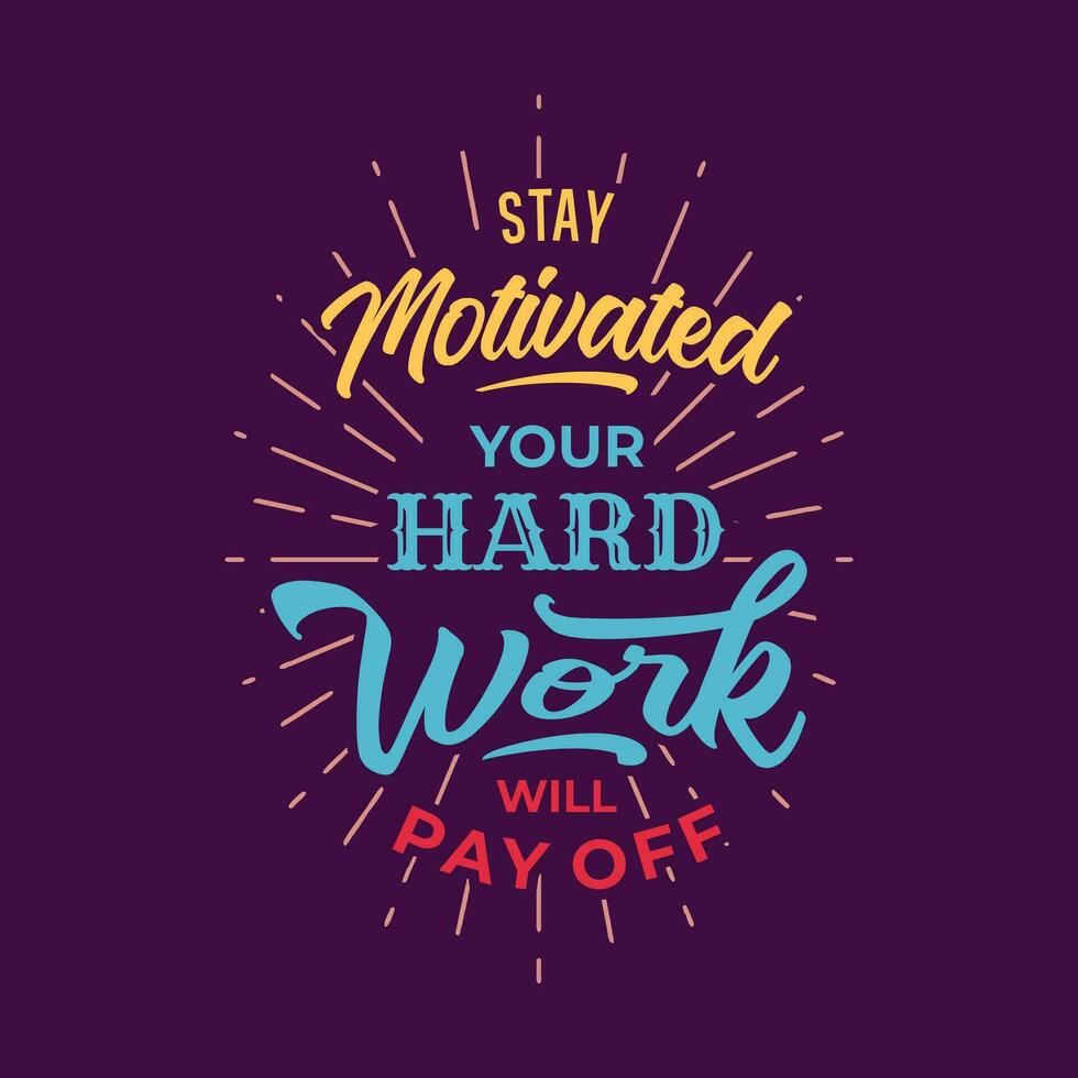 Vector Motivation Lettering Hand Drawn Quote Greeting Card