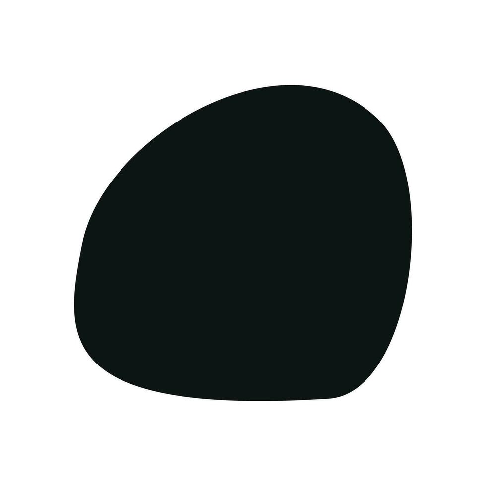 Flat vector silhouette illustration of rock