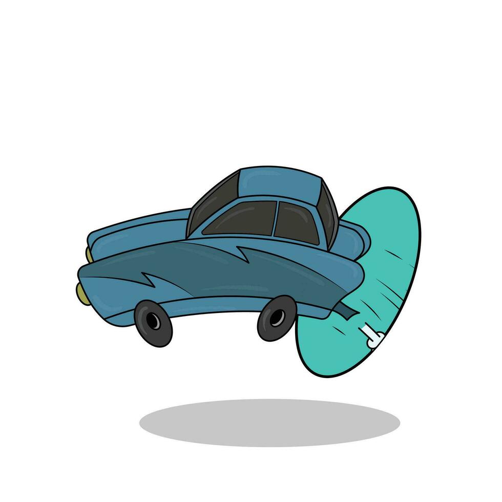 Best flying car vector illustration.