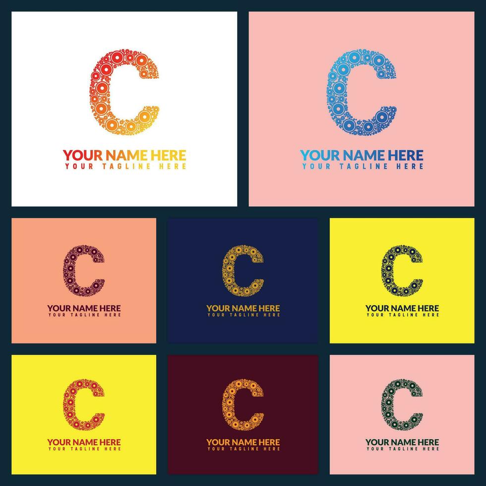 C letter logo or c text logo and c word logo design. vector