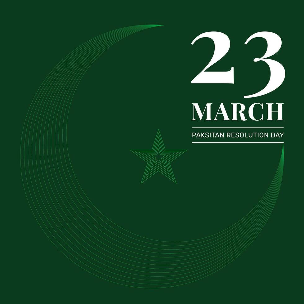 Pakistan Resolution Day Vector Template