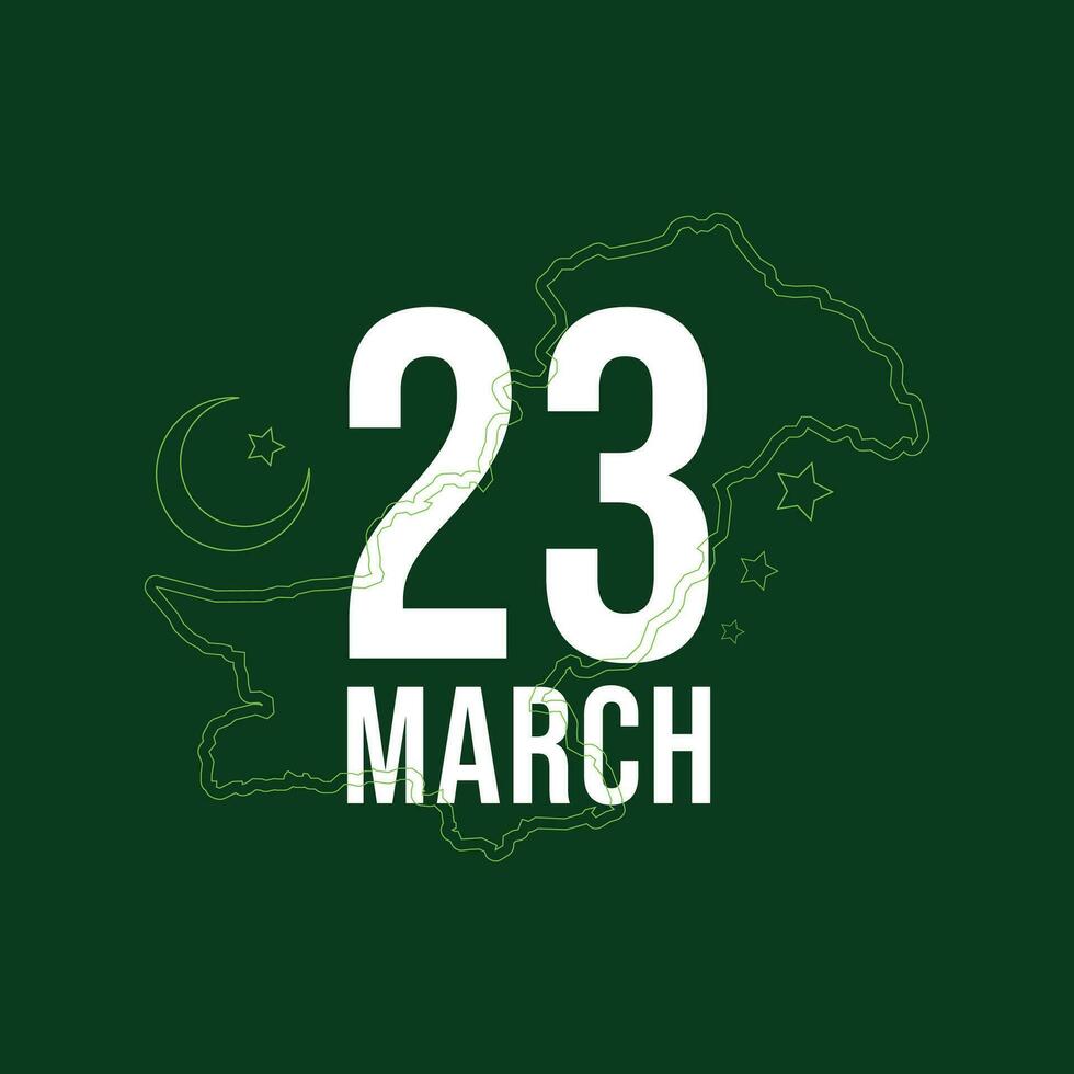 Pakistan Resolution Day Vector Template