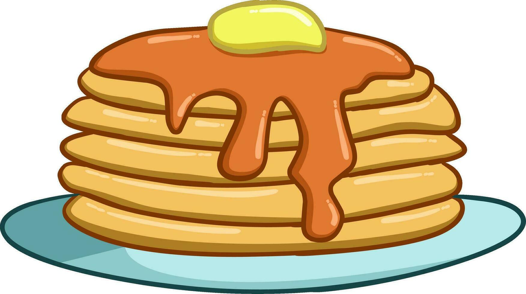 Cartoon stack of pancakes vector