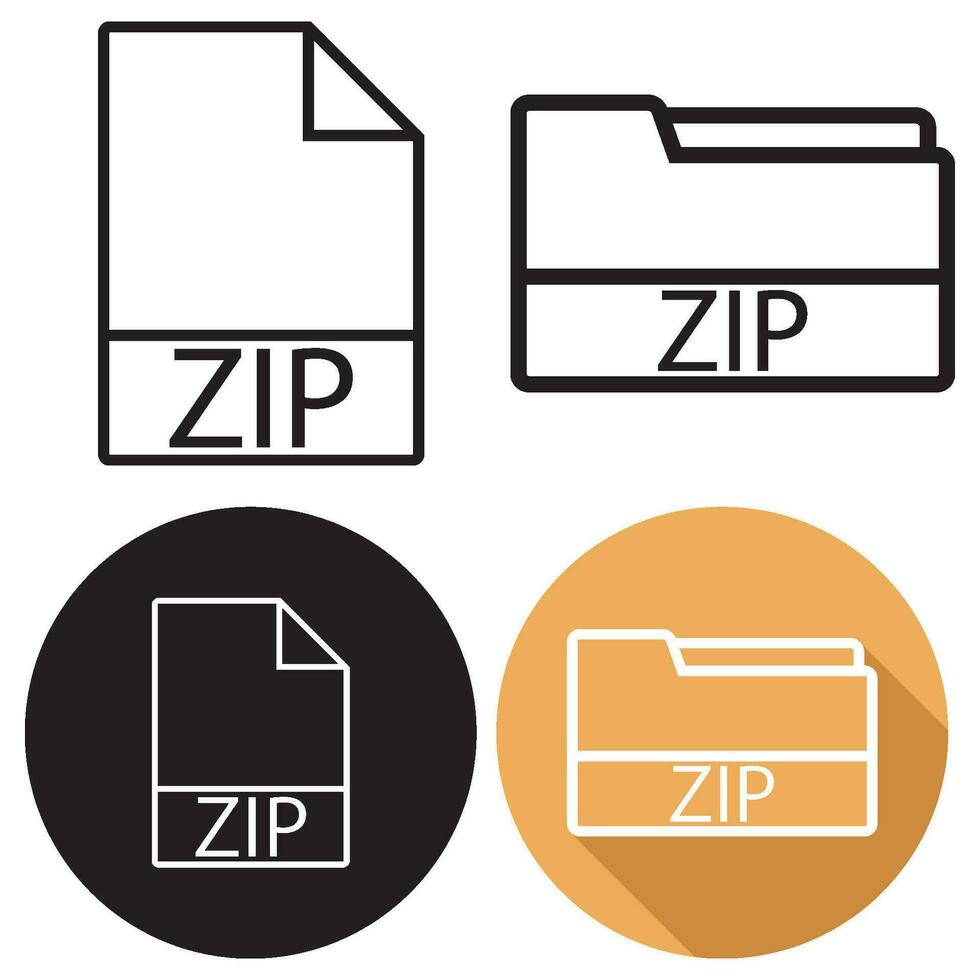 zip file icon vector