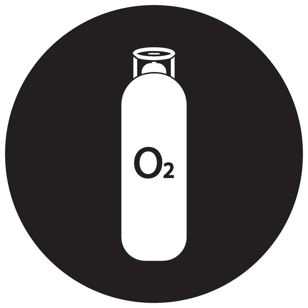 oxygen cylinder icon vector