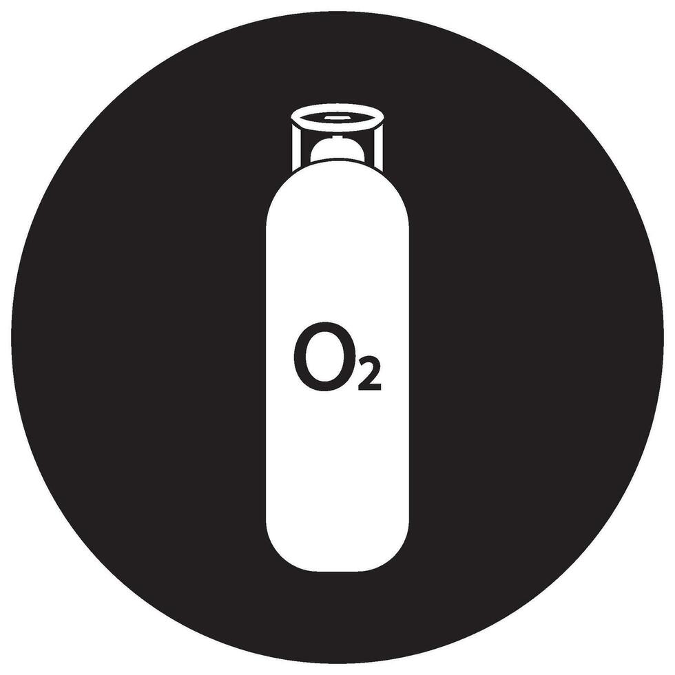 oxygen cylinder icon vector