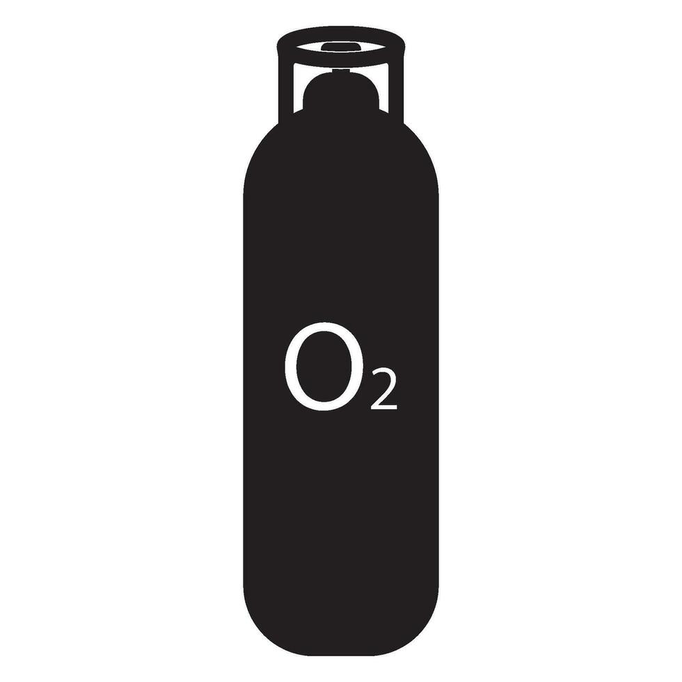 oxygen cylinder icon vector