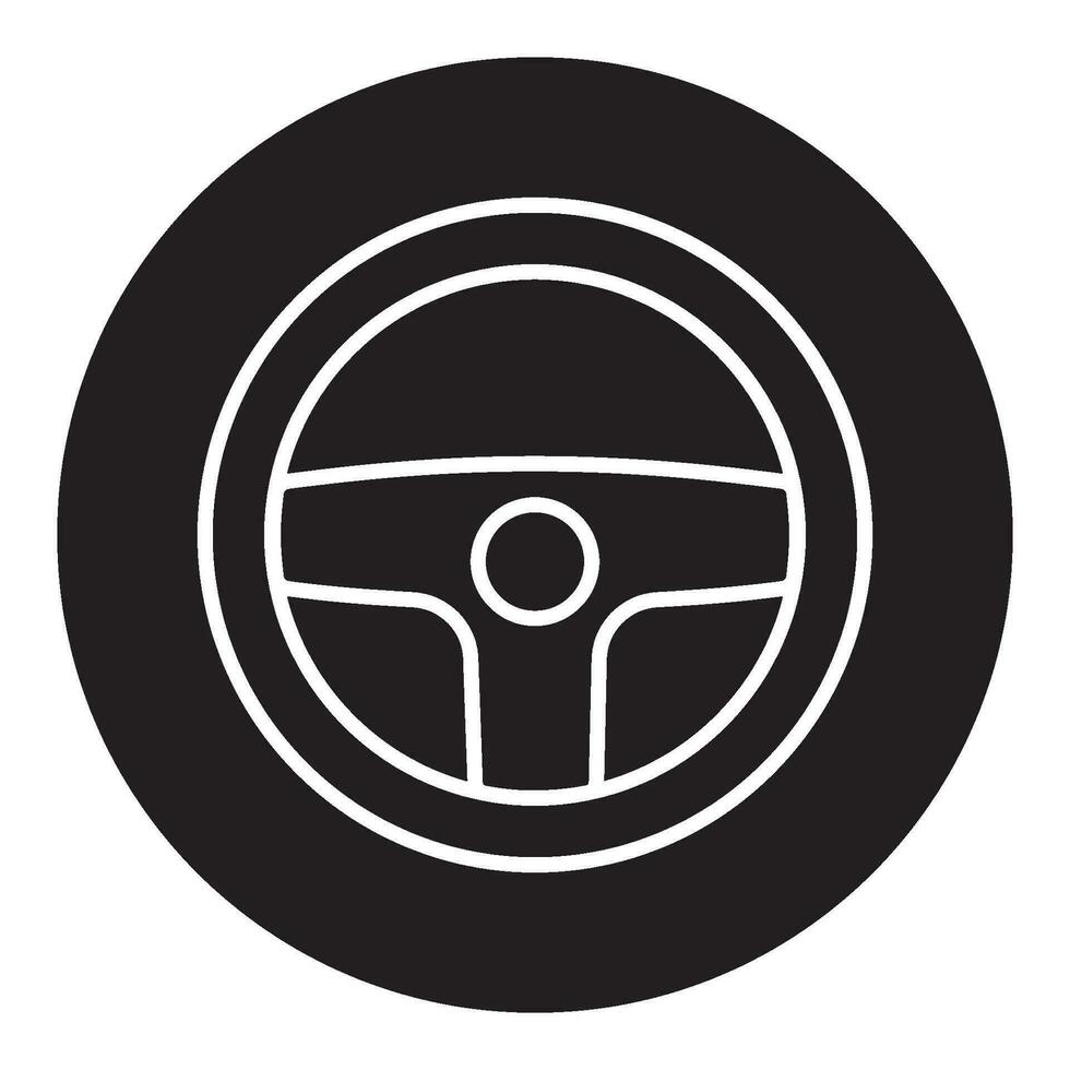 steering wheel icon vector