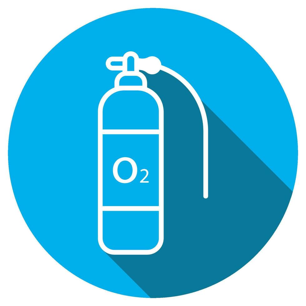 oxygen cylinder icon vector