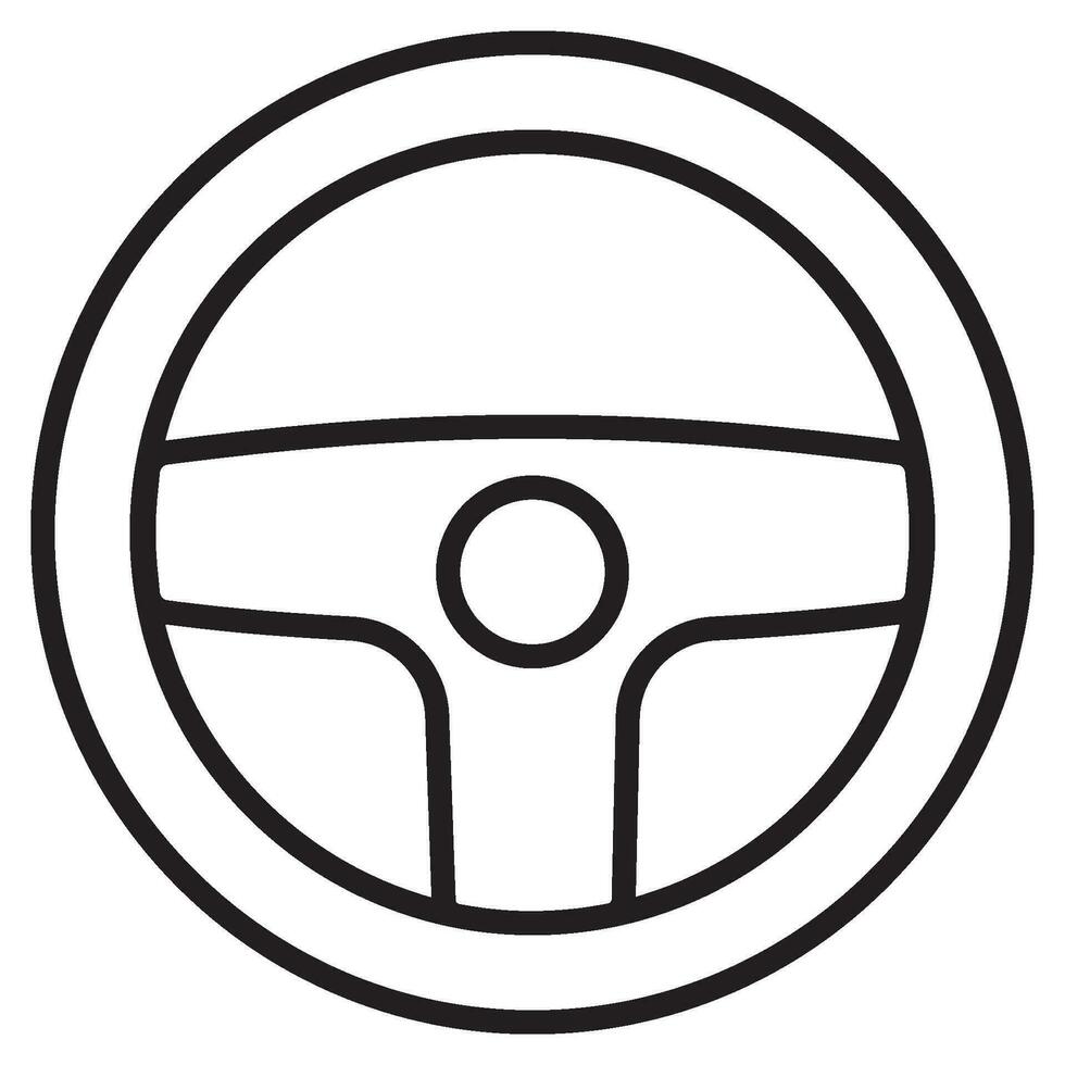 steering wheel icon vector