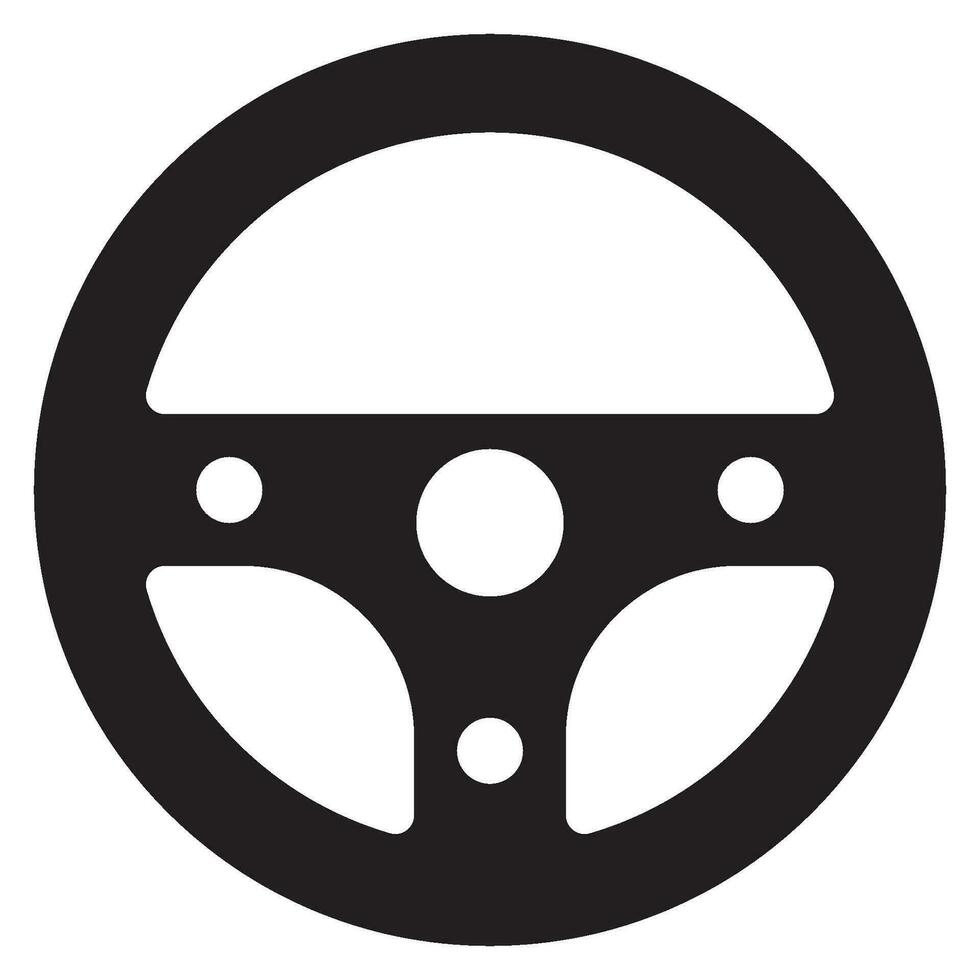 steering wheel icon vector