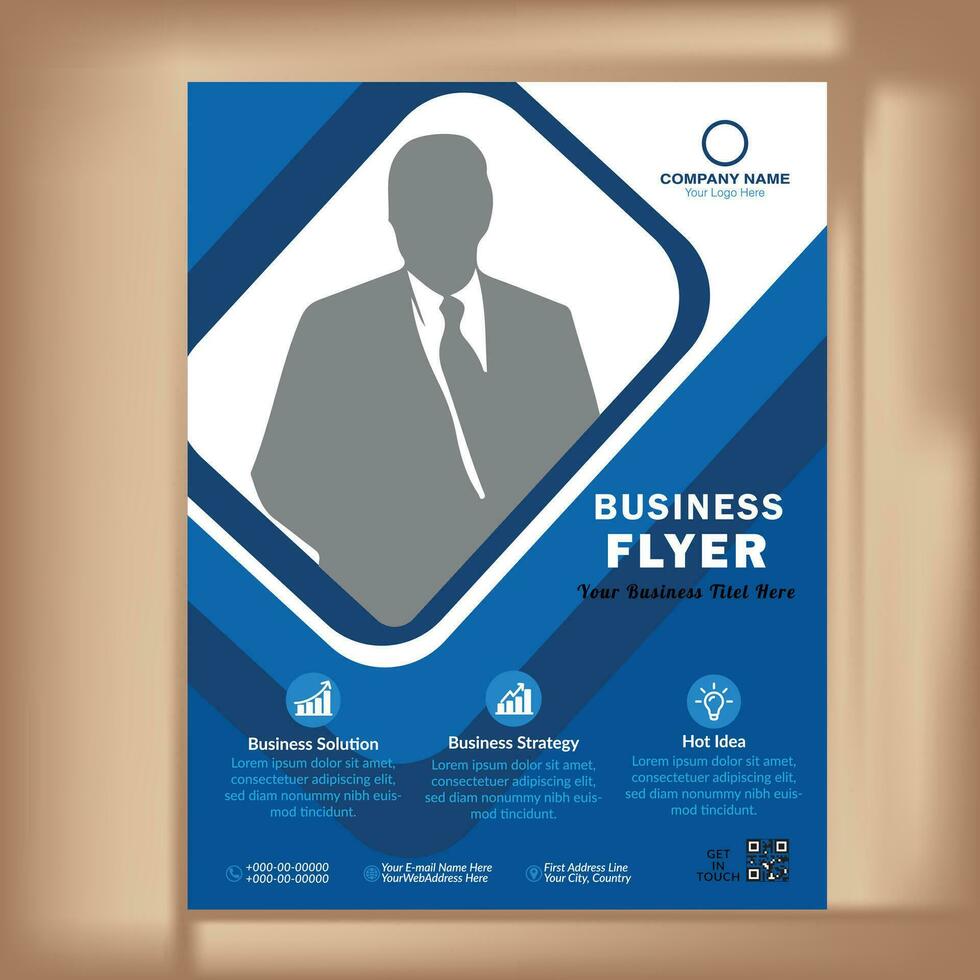 Corporate business flyer design template vector