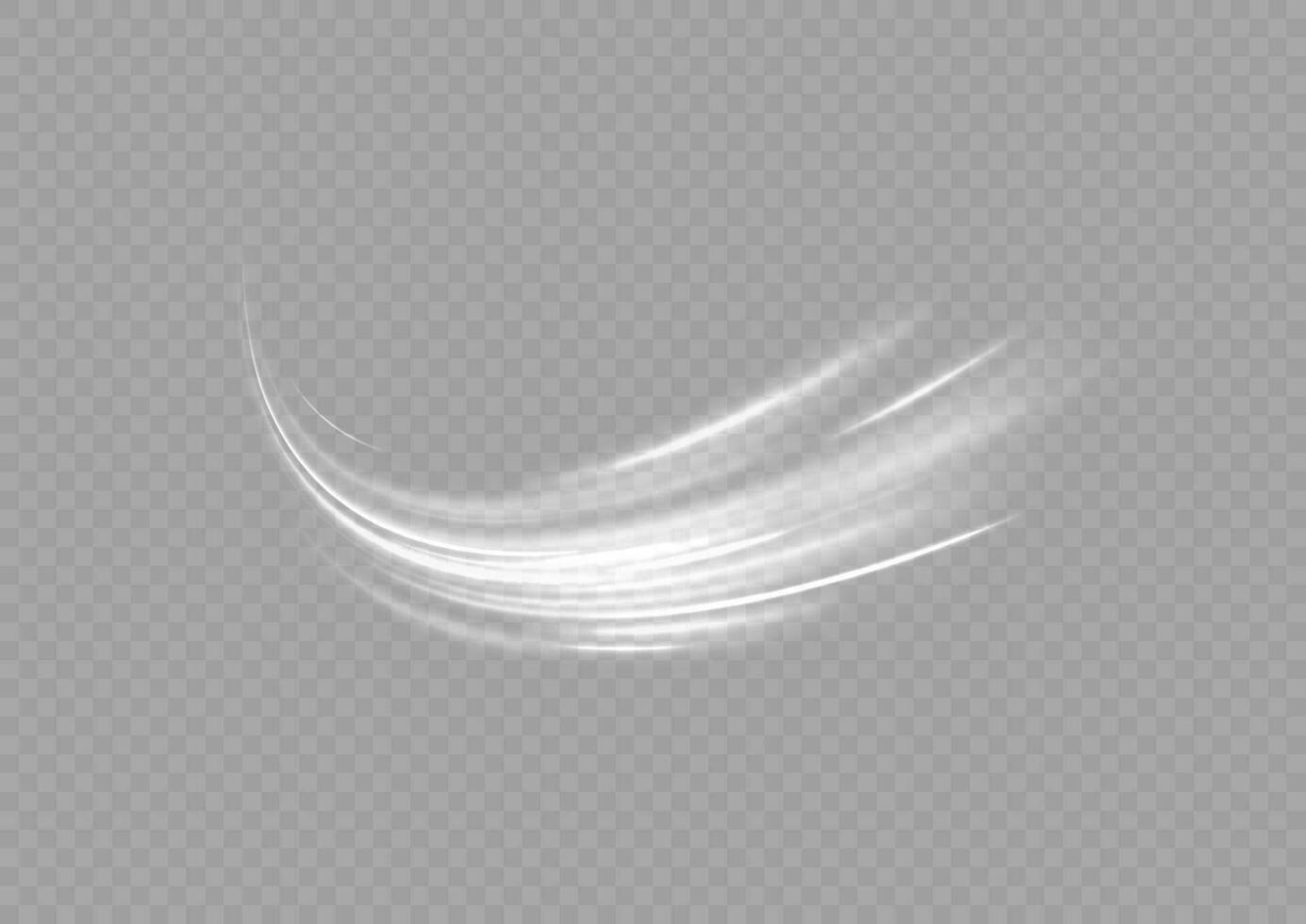 Light trail wave fire path trace line and effect curve twirl. vector