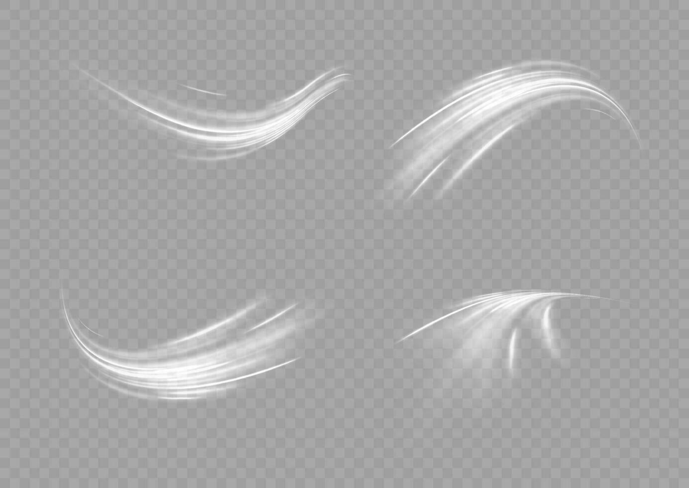 Light trail wave fire path trace line and effect curve twirl. vector