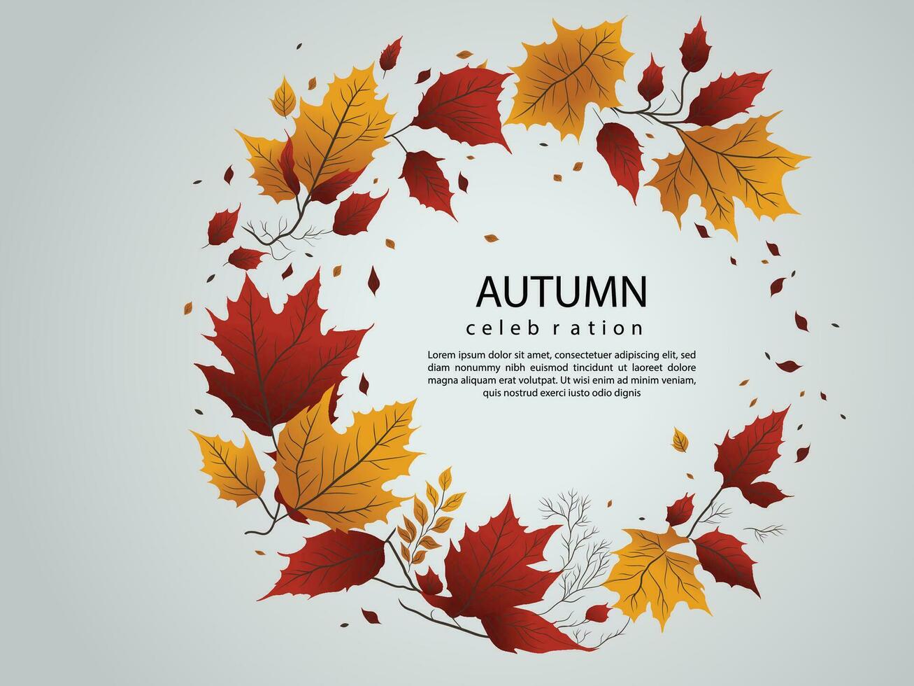 autumn festival banner celebration on white floral background with plants and leaves copy space. backdrop for greeting cards, posters, banners and placards. vector