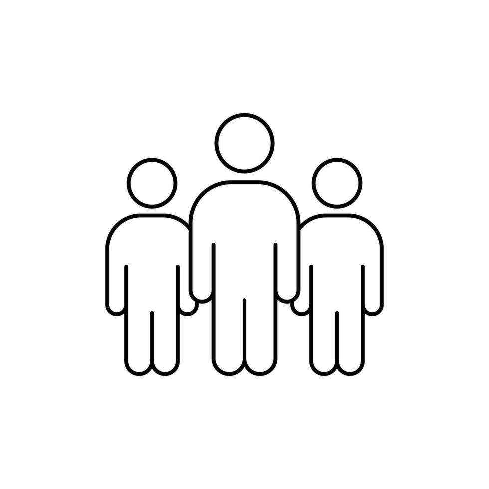 team work icon. outline icon vector