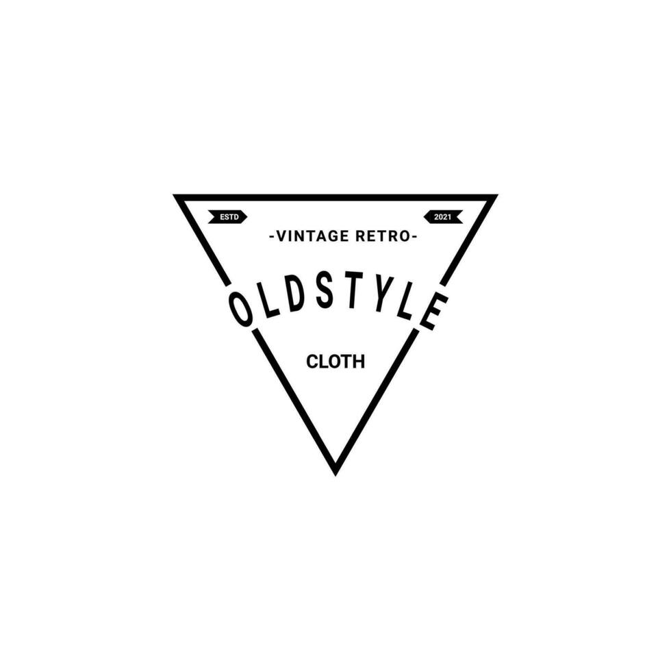 Classic retro vintage label badge logo design suitable for clothes, fabrics, t-shirts, jackets, hoodies and more vector