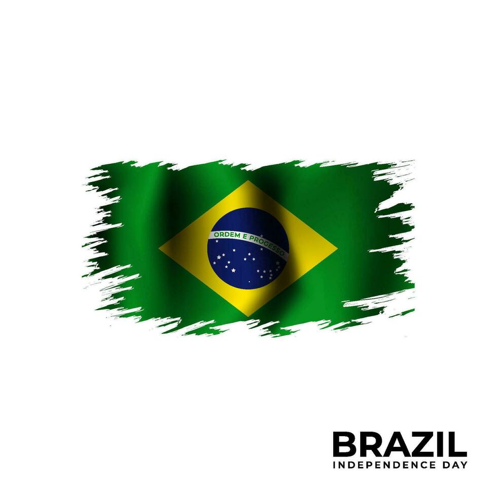 Brazil independence day greeting design vector