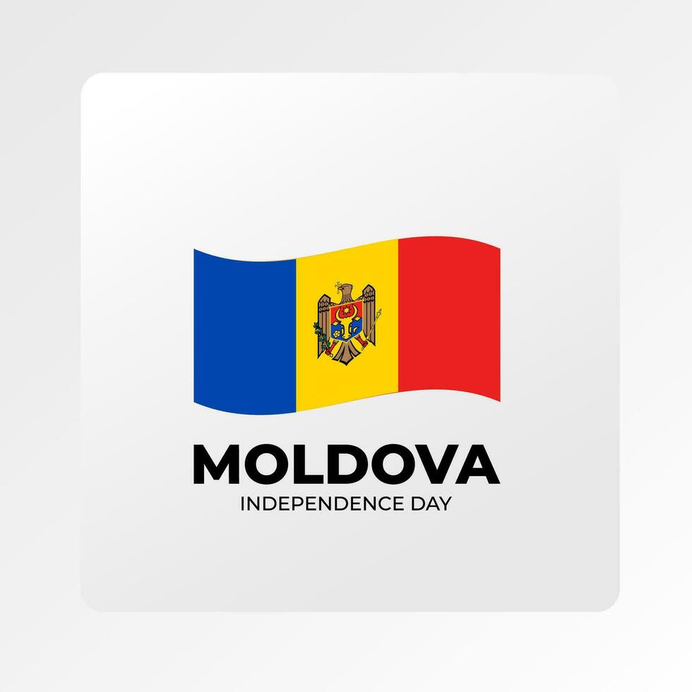 Moldavia independencia día saludo diseño vector