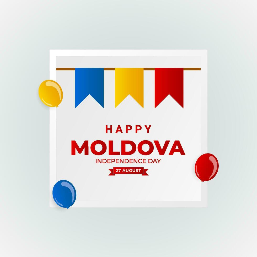 Moldavia independencia día saludo diseño vector