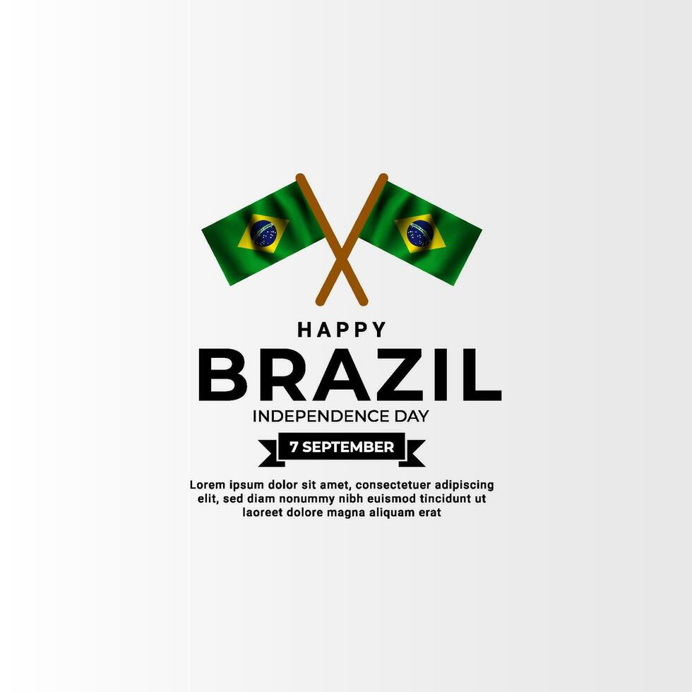 Brasil independencia día saludo diseño vector