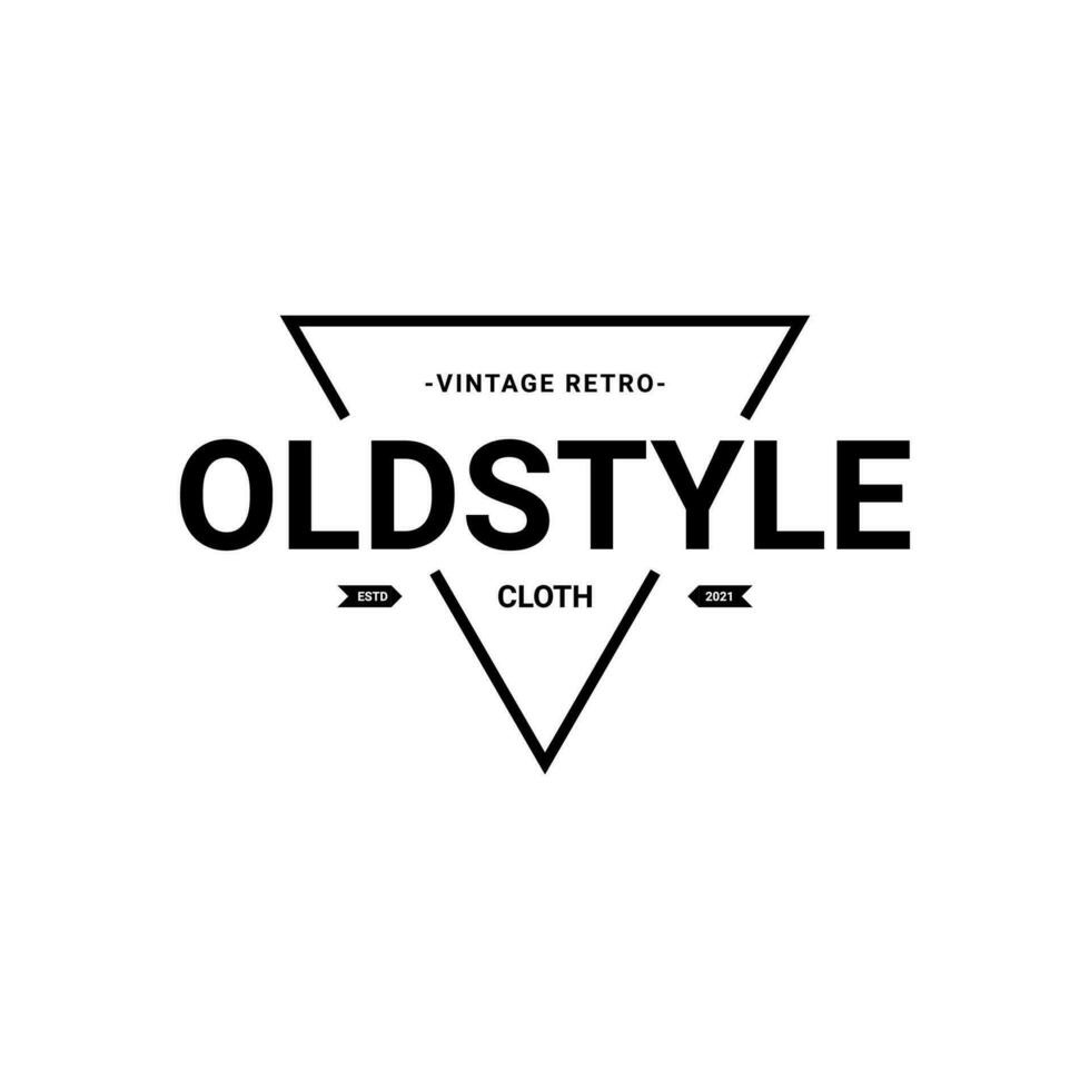 Classic retro vintage label badge logo design suitable for clothes, fabrics, t-shirts, jackets, hoodies and more vector