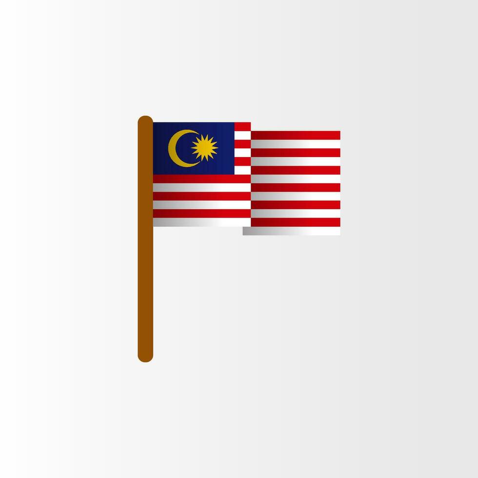 Malaysia independence day greeting design vector