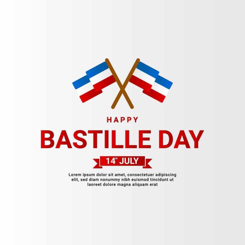 happy bastille day background, suitable for posters, backgrounds, stickers and others vector