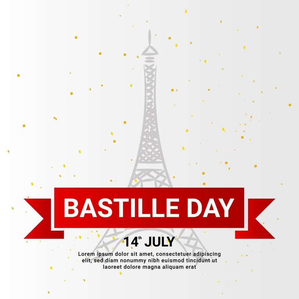 happy bastille day background, suitable for posters, backgrounds, stickers and others vector